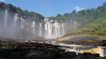 Kalandula Falls in Angola - obrazy, fototapety, plakaty
