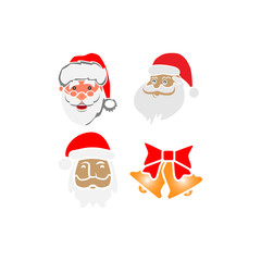 santa claus icon trendy flat design