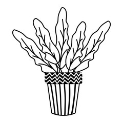 autumn plant in ceramic pot seasonal icon