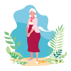 Grandmother cartoon vector design icon