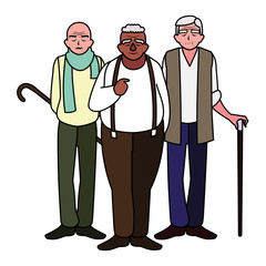 Grandfathers cartoons vector design icon