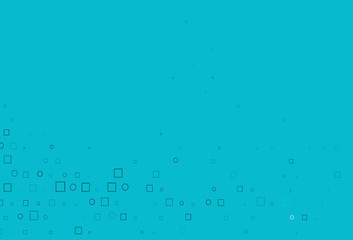 Light BLUE vector template with spots, rectangles.