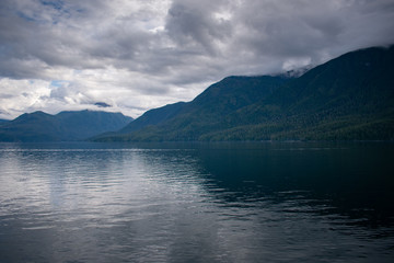 lake and mountains