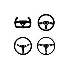 steering wheel icon vector trendy flat design