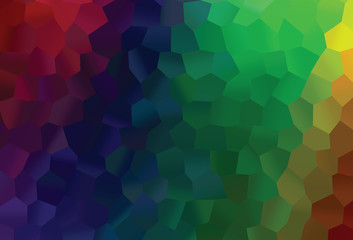 Obraz premium Dark Multicolor, Rainbow vector background with hexagons.
