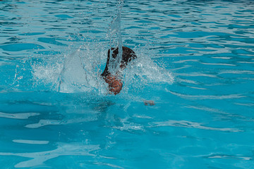 splashing in a swimming pool, enjoying, Portugal