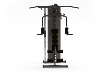 Gym machine isolated on white. 3d render