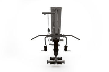 Gym machine isolated on white. 3d render