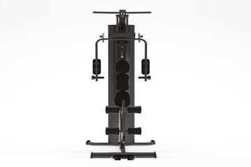 Gym machine isolated on white. 3d render