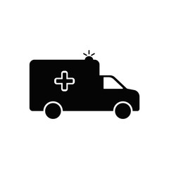 Ambulance icon. Emergency, hospital, health symbol. Vector illustration. Medical sign.