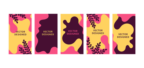 Post banner layout flat style vector