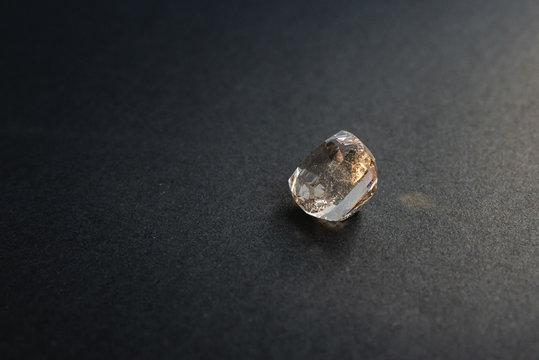 White topaz, Precious stones for jewellery on black background