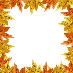 autumn leafs plants seasonal frame