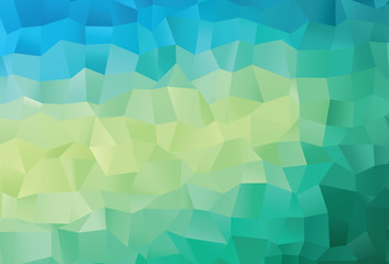 Obraz premium Light Green, Yellow vector polygon abstract background.