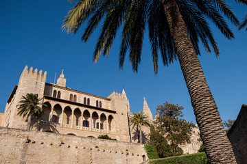 Naklejka premium The Royal residence Almudaina Palace in Palma de Mallorca, Spain.