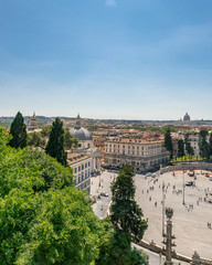 Fototapeta na wymiar Aerial view of a monument in Rome