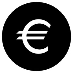 Euro coin vector icon illustration