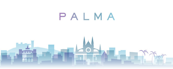 Palma Transparent Layers Gradient Landmarks Skyline