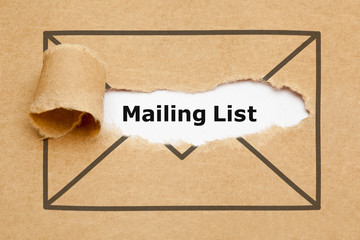 Mailing List Torn Paper Concept