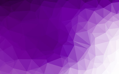 Light Purple vector blurry triangle texture. Colorful illustration in Origami style with gradient.  Completely new design for your business.