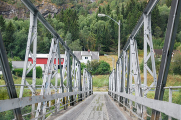 wooden and iron bridge 