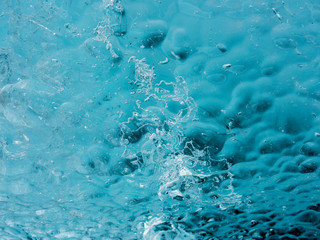 Detail of iceburgs washed up on the beach near Jokulsarlon glacier