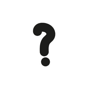 Question icon on white background. Vector illustration.
