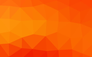 Light Orange vector abstract mosaic background. An elegant bright illustration with gradient. Template for a cell phone background.
