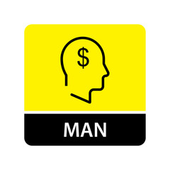 Man icon for web and mobile