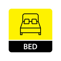 Bed icon for web and mobile