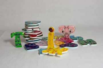 alphabet on a white background