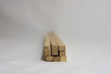 wooden blocks on a white background