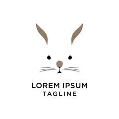 Rabbit Logo Design Template Vector
