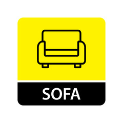 Sofa icon for web and mobile