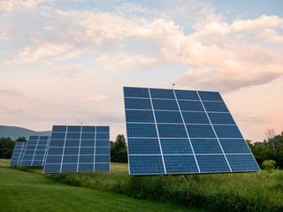 Solar Farm in field outside of Stowe Vermont