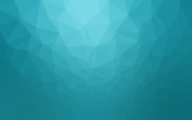 Light BLUE vector low poly cover. Triangular geometric sample with gradient.  New texture for your design.