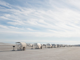 Picnic shelters at White Sands National Monumet 