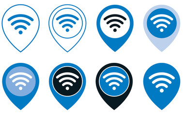 ICÔNE DE LOCALISATION WI-FI couleur