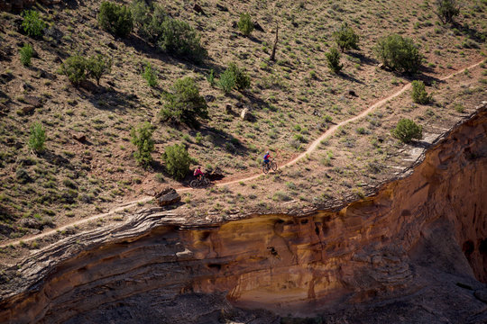 Mountain biking in Steve's Loop, Loma Loops, Fruita, Colorado.