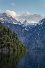 Fototapeta na wymiar View of the amazing Konigsee lake in Berchtesgaden, Germany