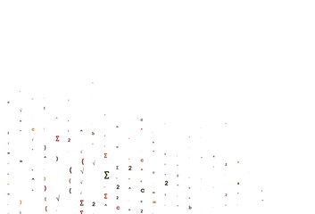 Light Green, Yellow vector template with math simbols.