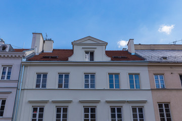 Fototapeta premium Facades of ancient buildings in Warsaw