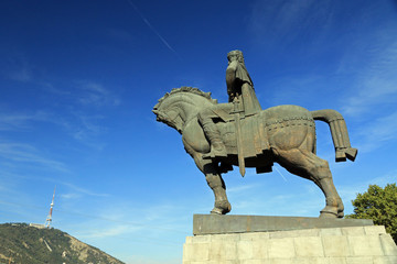 Statue of King Vakhtang Gorgasal, Tbilisi, Georgia