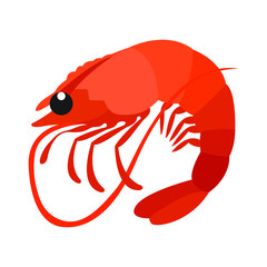 illustration of shrimp vector emoji