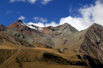 Fototapeta premium Caucasus Mountains, View from Georgian Military Road, Georgia 