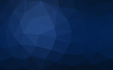 Obraz premium Dark BLUE vector triangle mosaic template. Shining colored illustration in a Brand new style. Elegant pattern for a brand book.