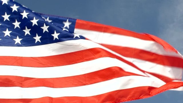 United States of America national flag Full Screen Slow Motion 4K