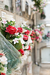 Flowers in a cemetery
