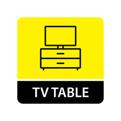 TV table icon for web and mobile