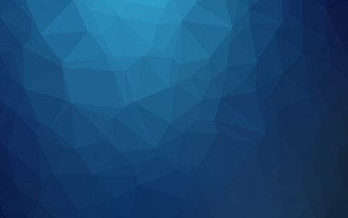 Obraz premium Dark BLUE vector polygon abstract layout. Creative illustration in halftone style with gradient. Polygonal design for your web site.